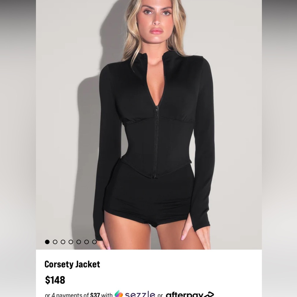 TA3 corsety black jacket corset back size M